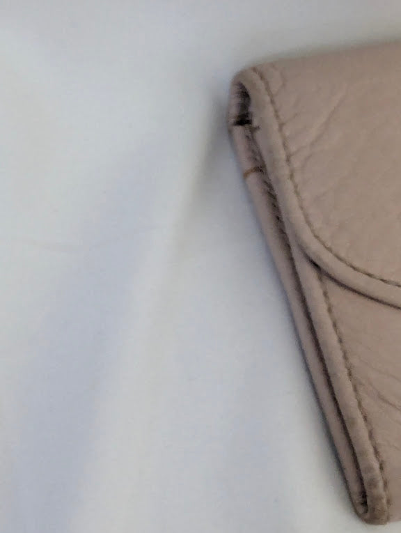Chloe Light Pink Wallet with Silver Metal Bow Accent