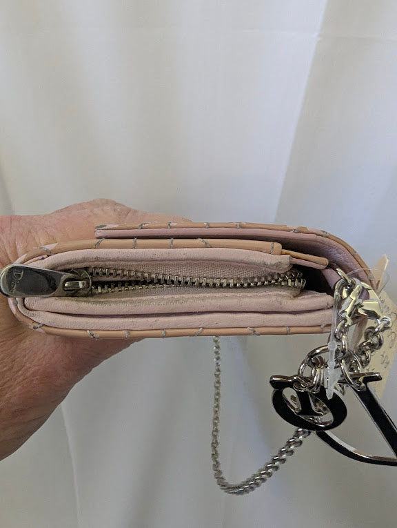 Dior 2013 Patent Leather Cannage Lady Dior Light Pink Quilted Wallet in Box
