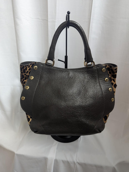 Furla Black with Leopard Handbag
