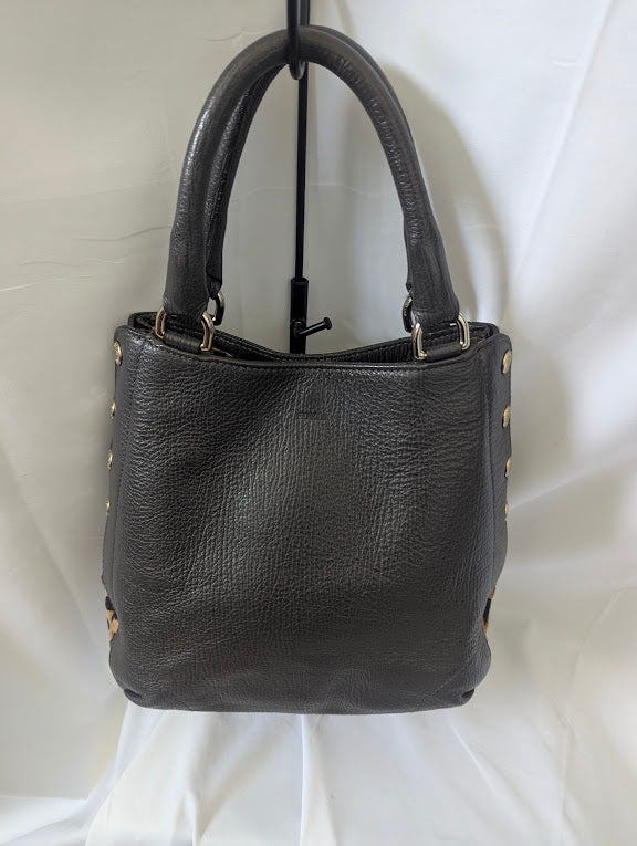 Furla Black with Leopard Handbag
