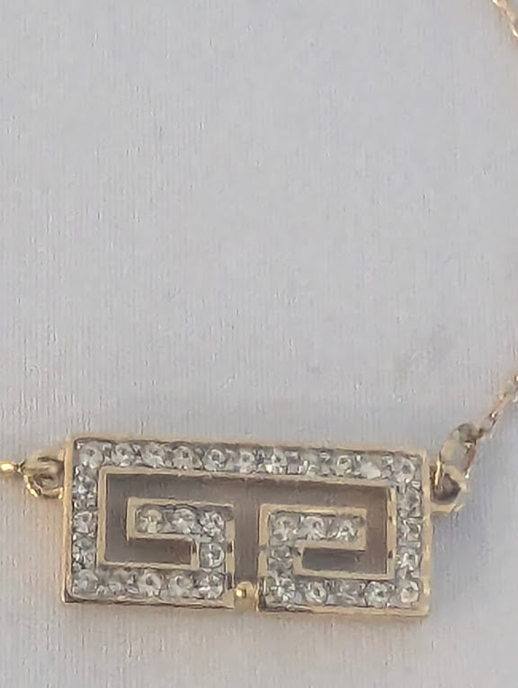 Givenchy Gold Rhinestone Necklace