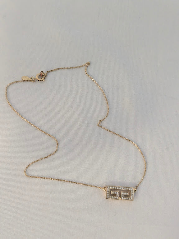 Givenchy Gold Rhinestone Necklace