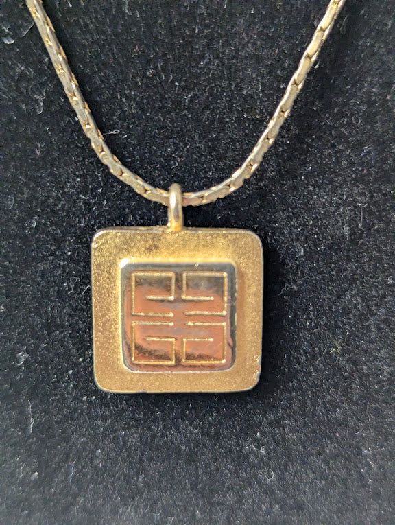 Givenchy Gold Square Necklace