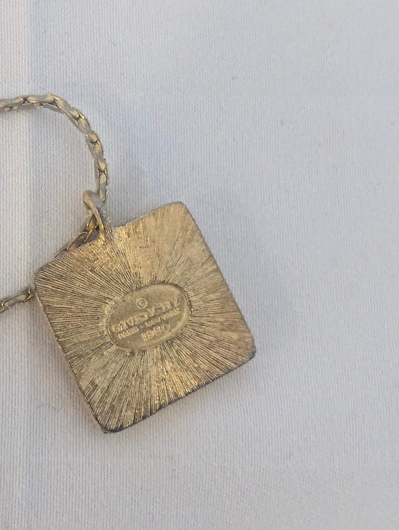 Givenchy Gold Square Necklace