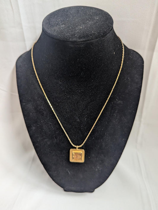 Givenchy Gold Square Necklace