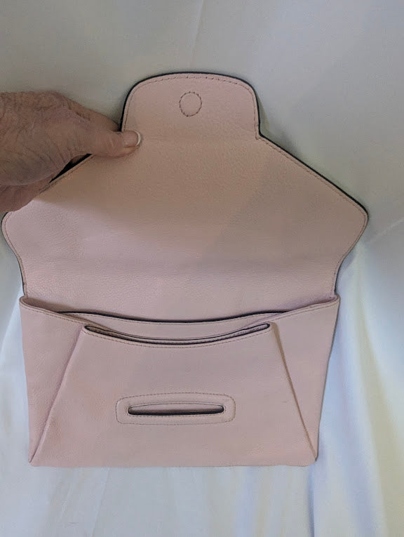 Givenchy Pink Multicolored Striped Accent Envelope Clutch