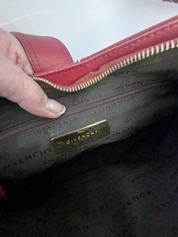 Givenchy Red Suede Shoulder or Handbag