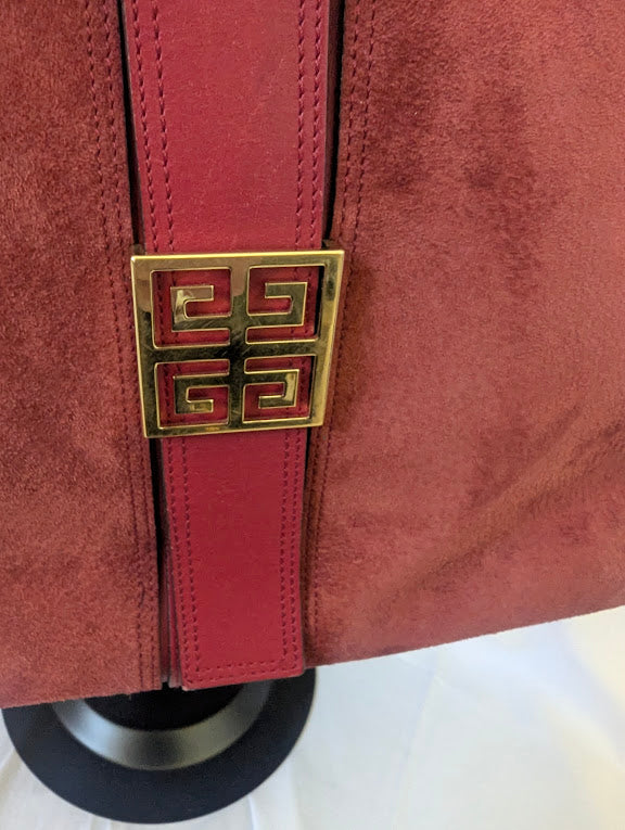 Givenchy Red Suede Shoulder or Handbag
