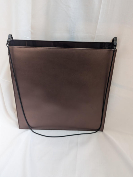 Gucci Brown Sleek Evening Shoulder Bag
