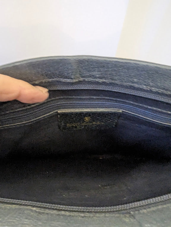 Gucci Navy GG Coated Canvas Clutch No Strap