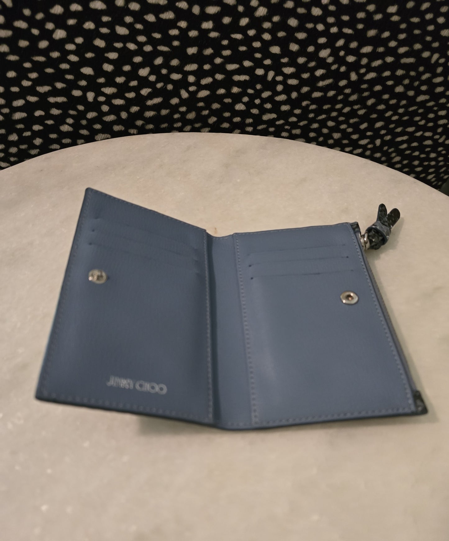 Jimmy Choo Eelskin green/black wallet