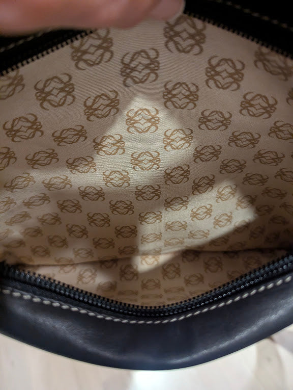 Loewe Vintage Anagram Black/Tan Shoulder Bag