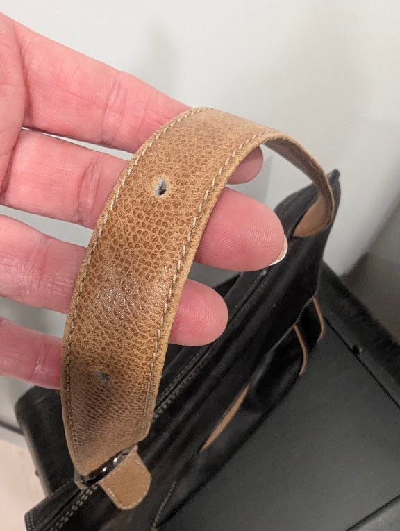 Loewe Vintage Anagram Black/Tan Shoulder Bag