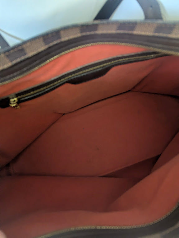 Louis Vuitton Chelsea Damier Ebene Coated Canvas Handbag