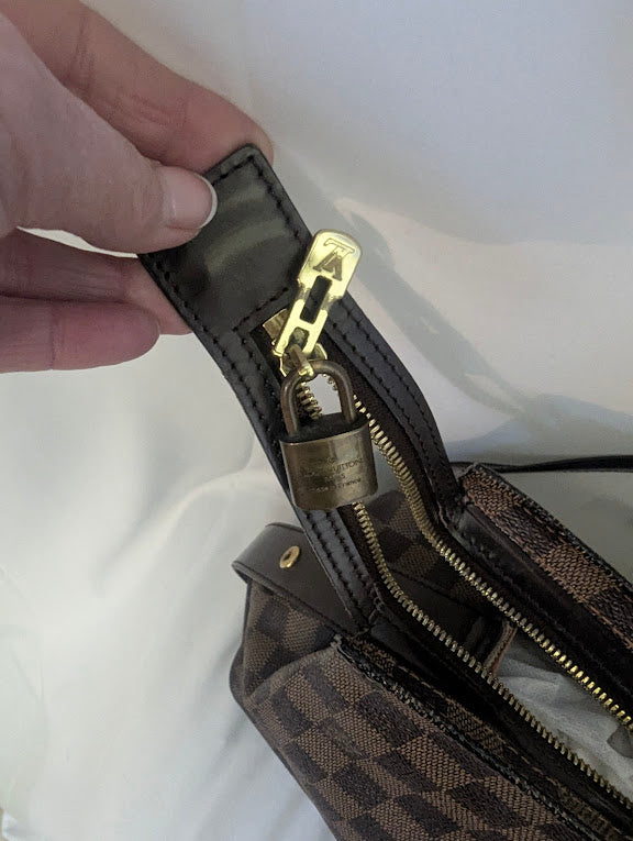 Louis Vuitton Chelsea Damier Ebene Coated Canvas Handbag