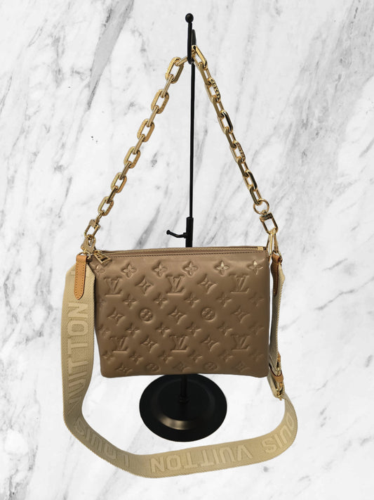 Louis Vuitton Coussin PM NV Taupe with Gold Chain Bag - UNUSED