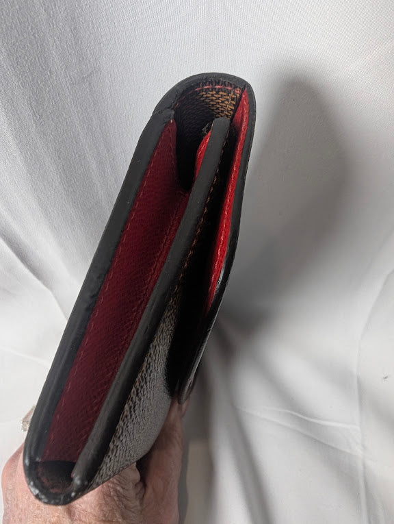 Louis Vuitton Damier Emile with Red Snap Wallet