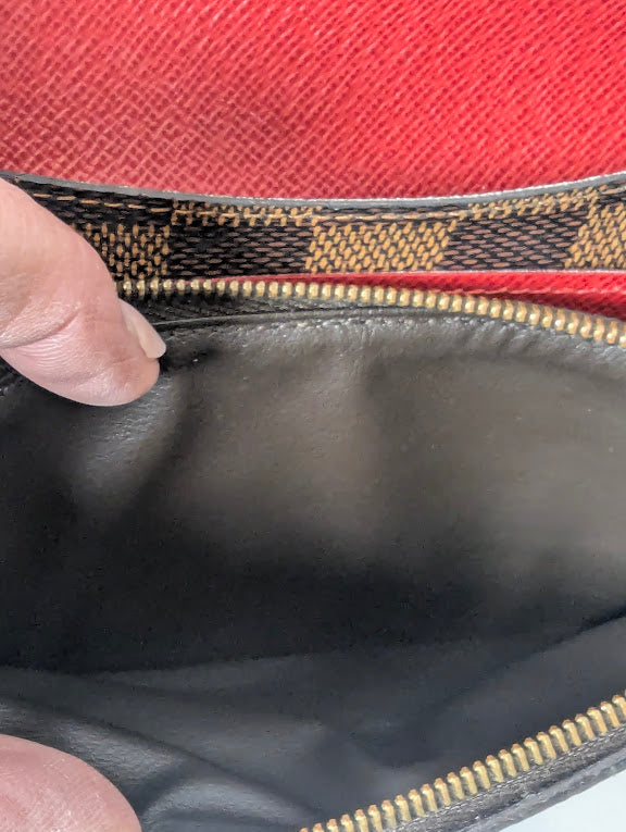 Louis Vuitton Damier Emile with Red Snap Wallet