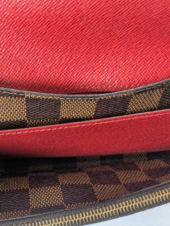 Louis Vuitton Damier Emile with Red Snap Wallet