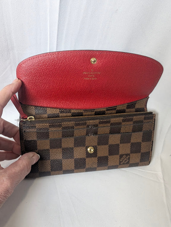 Louis Vuitton Damier Emile with Red Snap Wallet