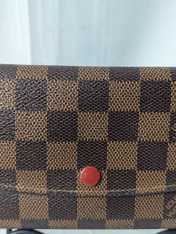 Louis Vuitton Damier Emile with Red Snap Wallet