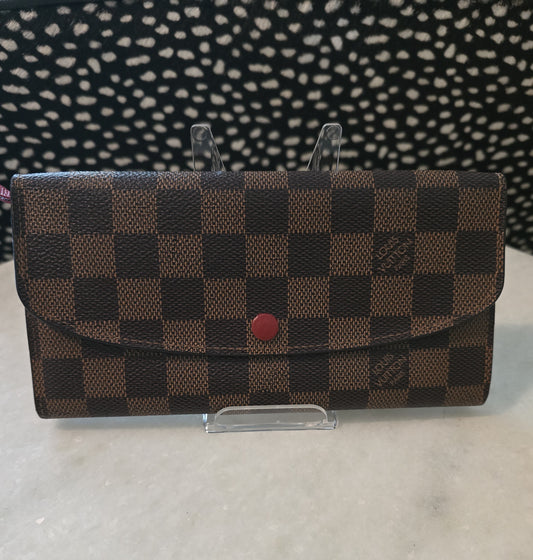 Louis Vuitton Damier Emile with Red Snap Wallet