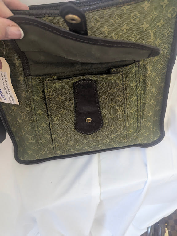 Louis Vuitton 2006 Mini Lin Mary Kate Green Canvas Monogram Bag