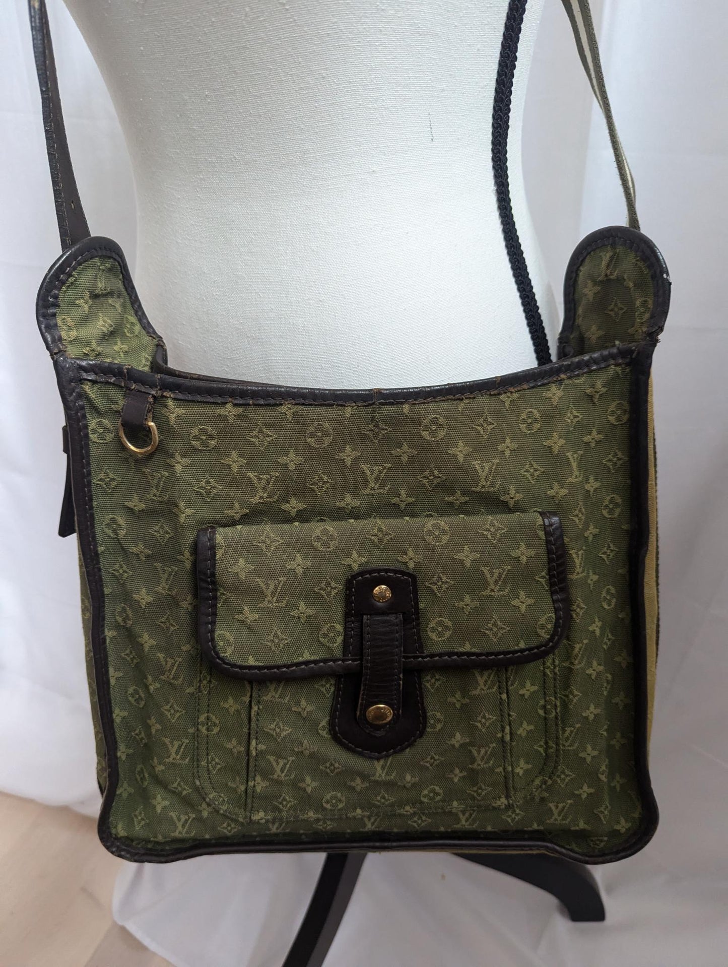 Louis Vuitton 2006 Mini Lin Mary Kate Green Canvas Monogram Bag