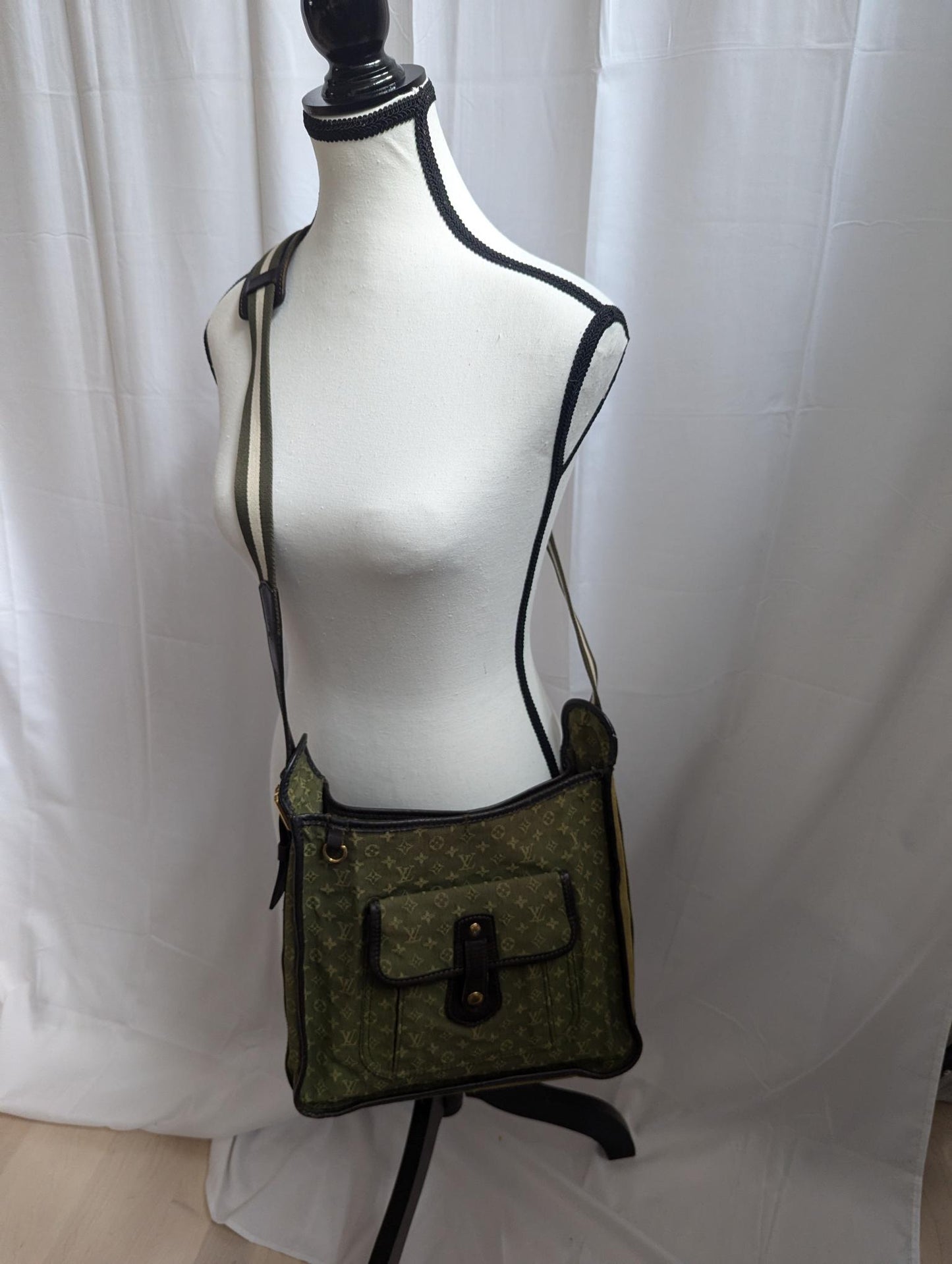 Louis Vuitton 2006 Mini Lin Mary Kate Green Canvas Monogram Bag