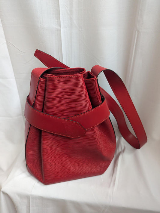 Louis Vuitton Epi Red Bucket Sac DePaul