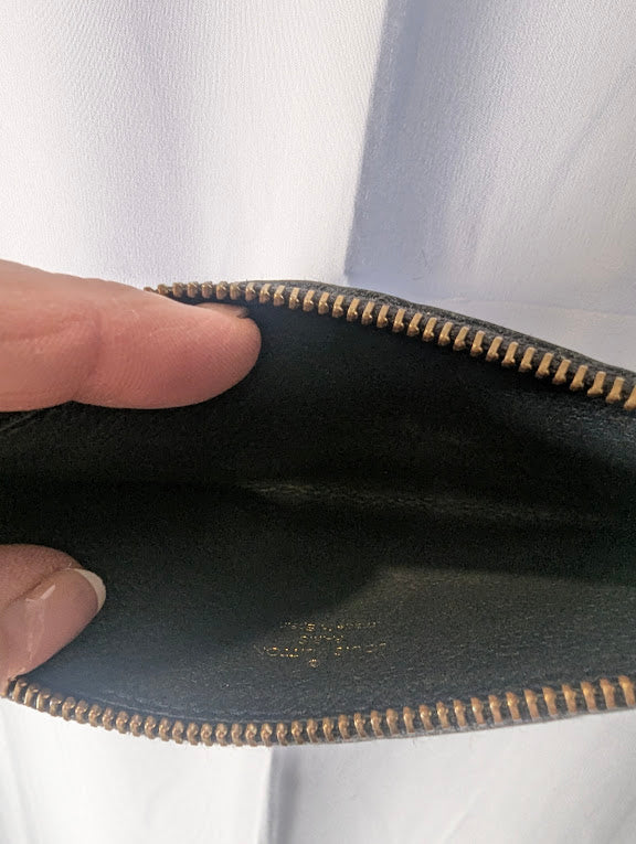 Louis Vuitton Imprinted Empreinte Black Leather with Separate Card Holder Piece