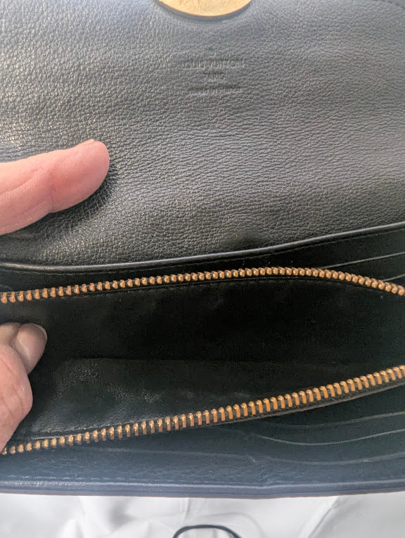 Louis Vuitton Mahina Black Gold Lock Style