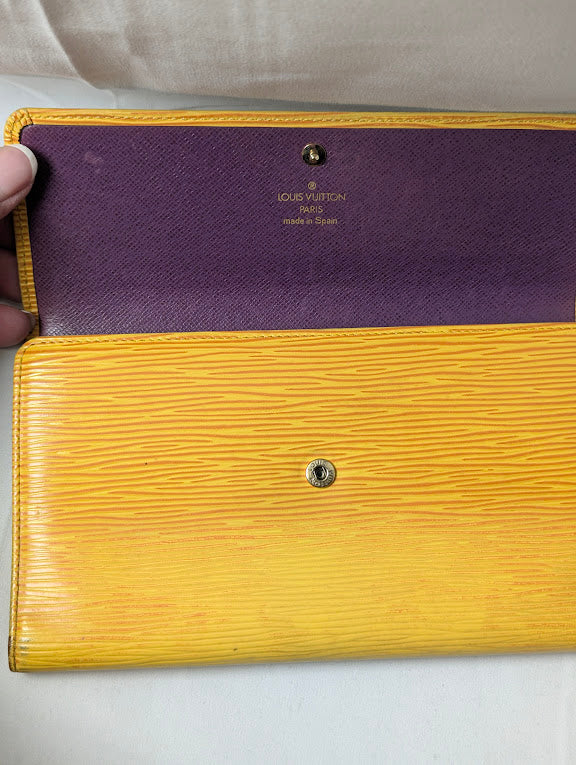 Louis Vuitton Yellow Epi Wallet
