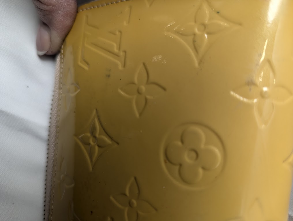 Louis Vuitton Yellow Vernis Zippy Wallet