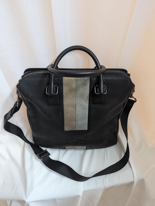 MCM Black 2 Way Handbag with 2 Stripes