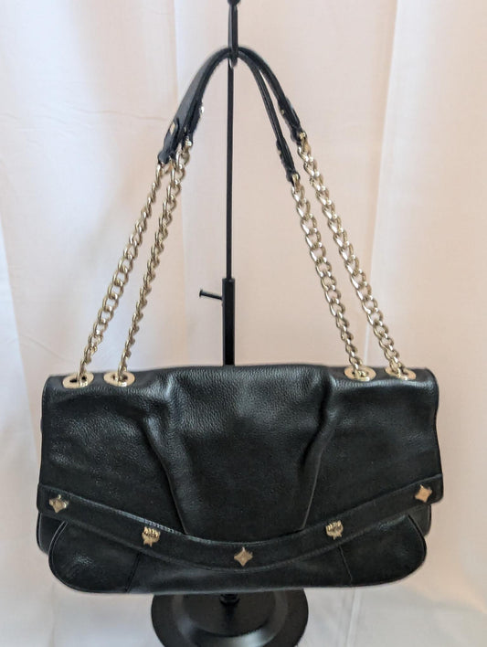 MCM Black Handbag with Metal Accents