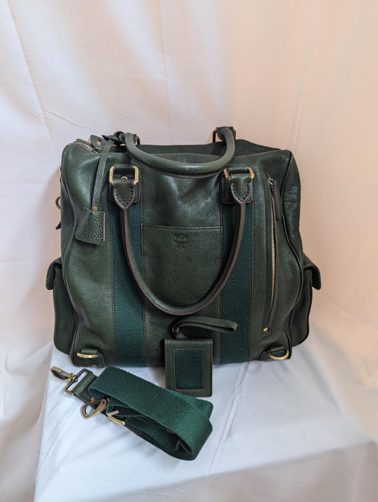 MCM Large Green leather convertible purse/backpack