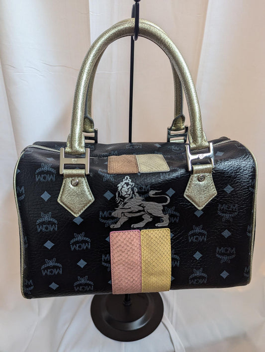 MCM Navy with Lion Handbag