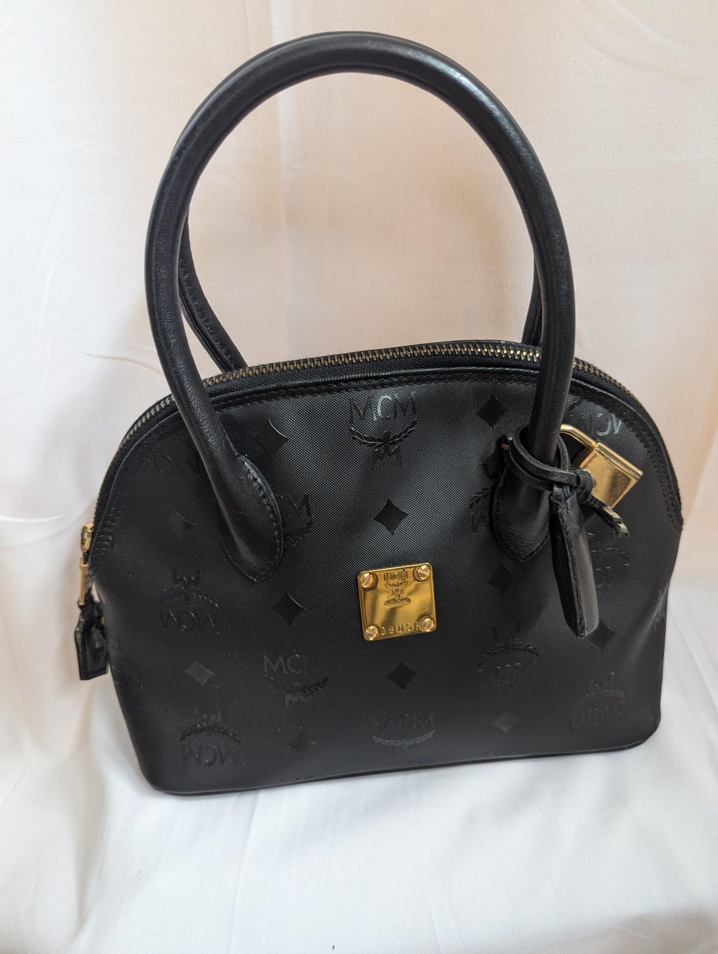 MCM Small Black Cloth Handbag