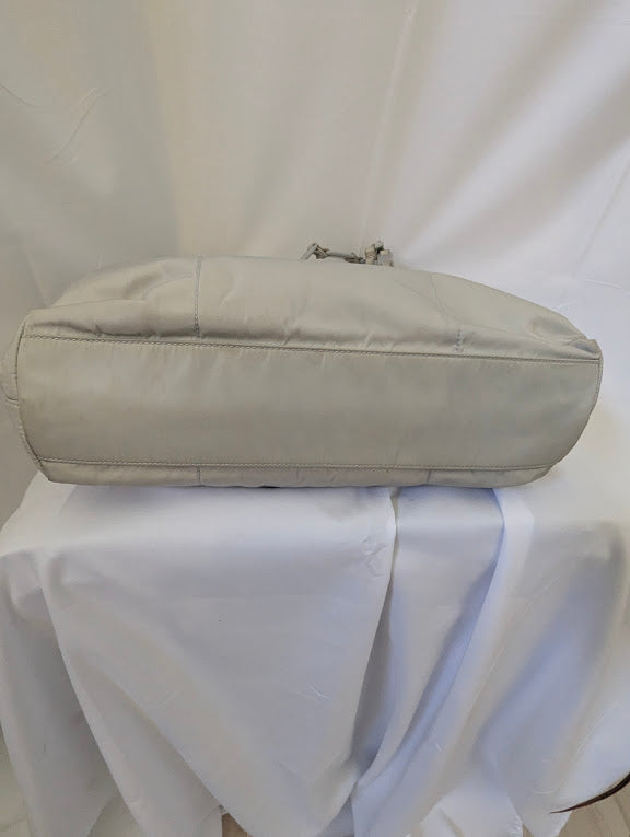 Prada 1999 Beige Nylon Shoulder Bag - Borsa In Tessuto - Color Cristallo