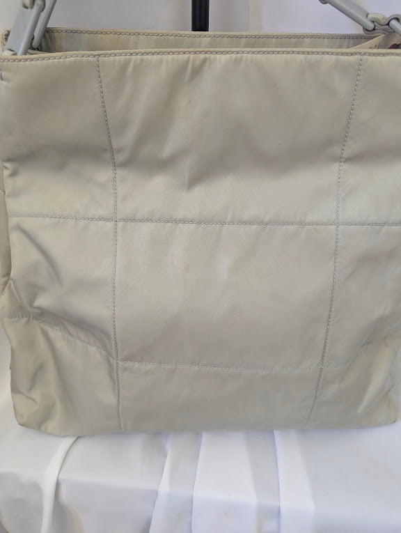 Prada 1999 Beige Nylon Shoulder Bag - Borsa In Tessuto - Color Cristallo