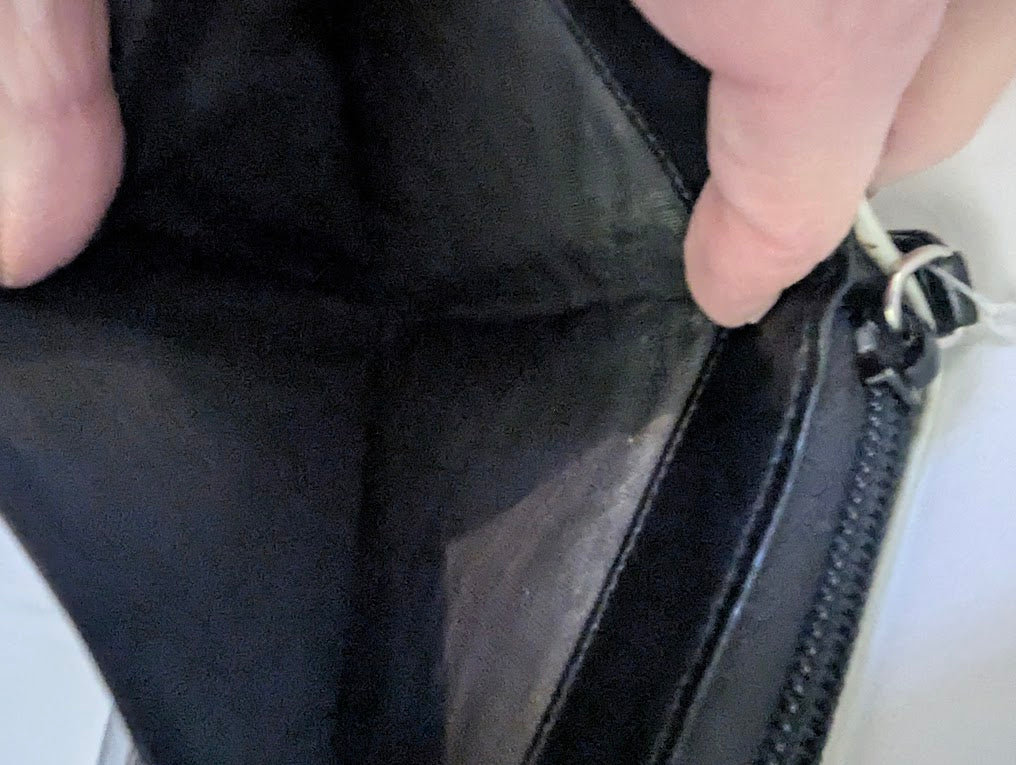 Prada Black with Cream Piping Wallet in Box