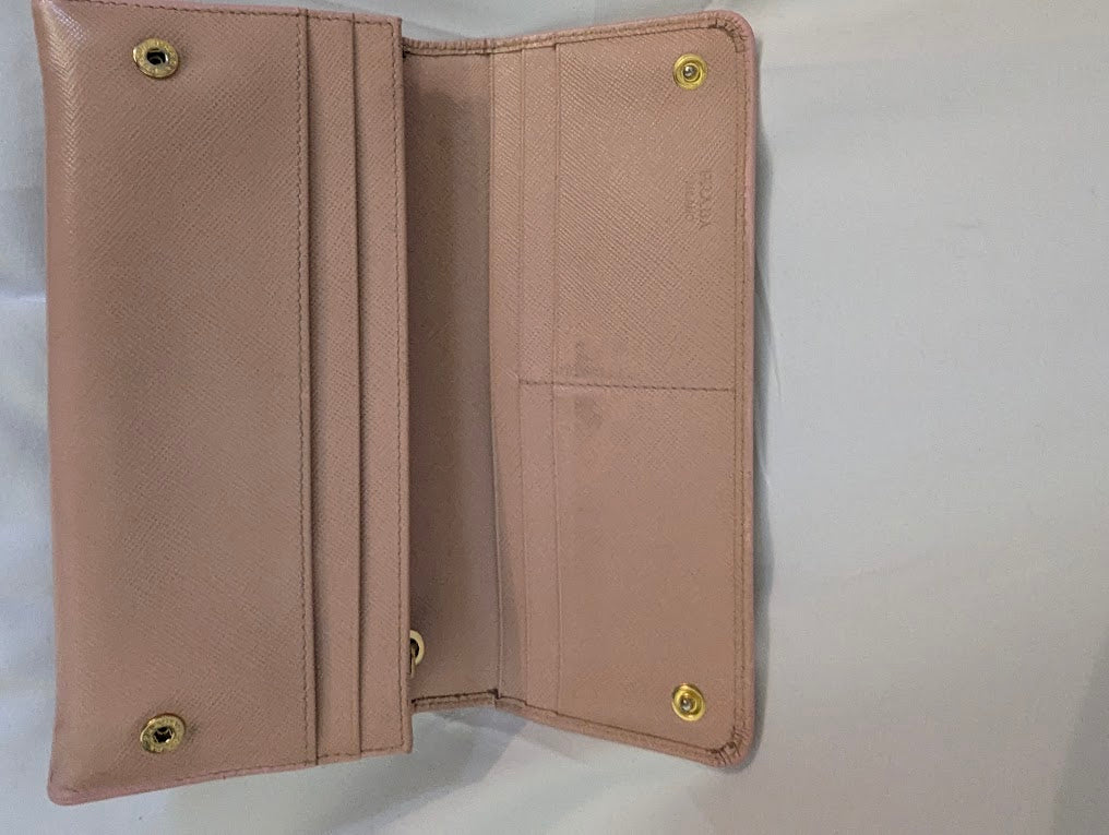 Prada Pink Wallet with Bow