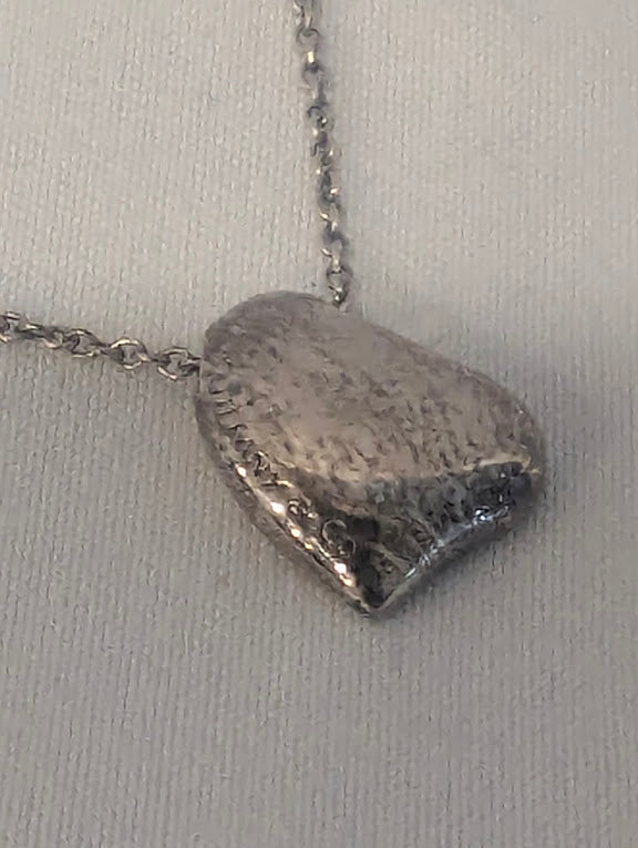 Tiffany Sterling Silver Heart/Bean Necklace
