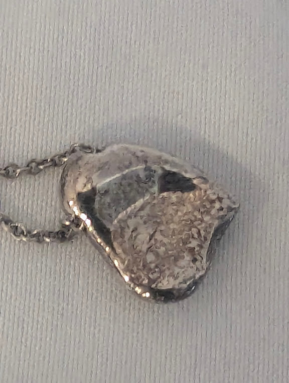 Tiffany Sterling Silver Heart/Bean Necklace