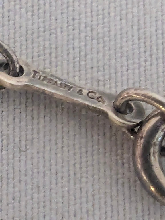 Tiffany Sterling Silver Heart/Bean Necklace