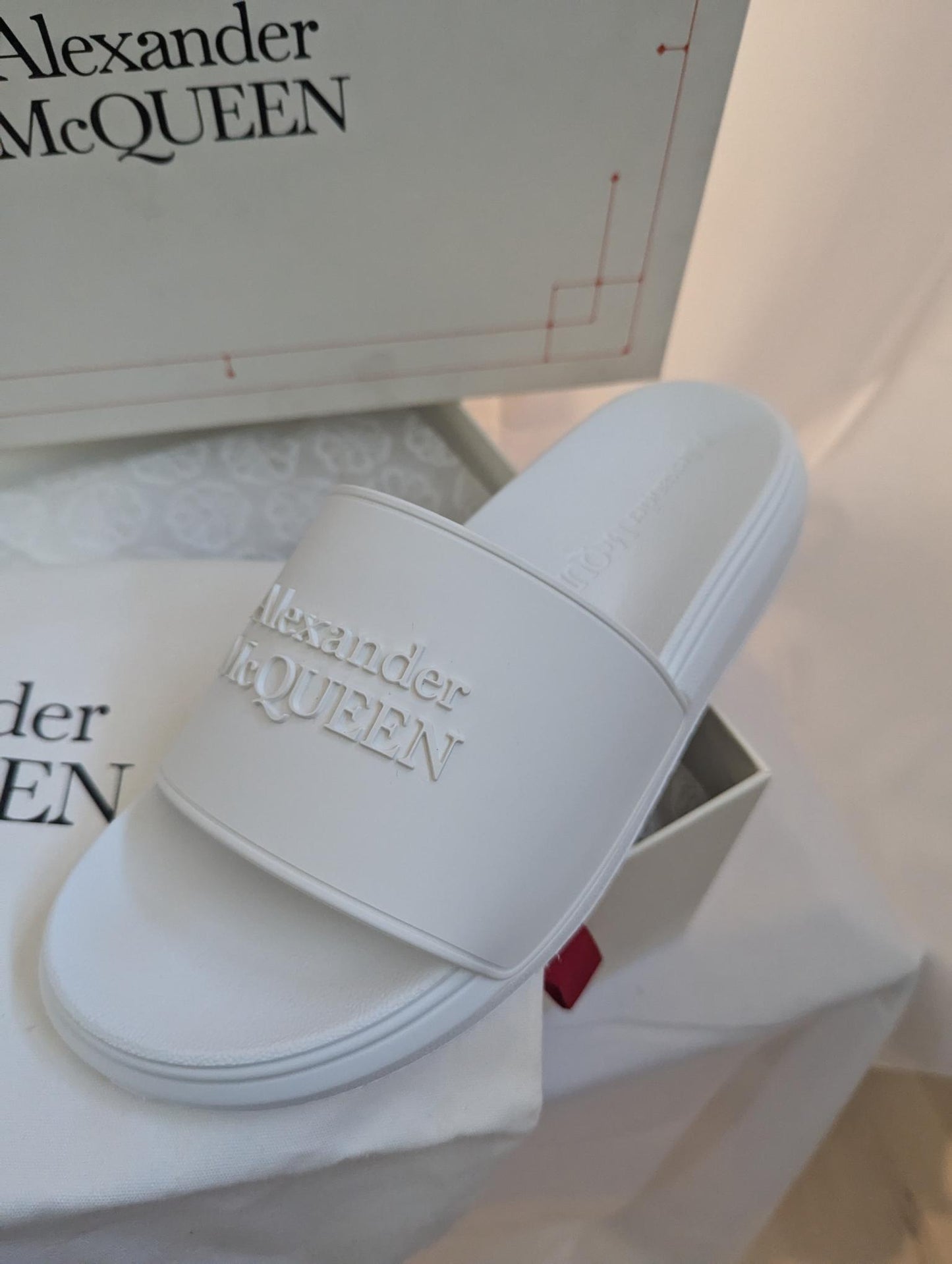 Alexander McQueen White Slides