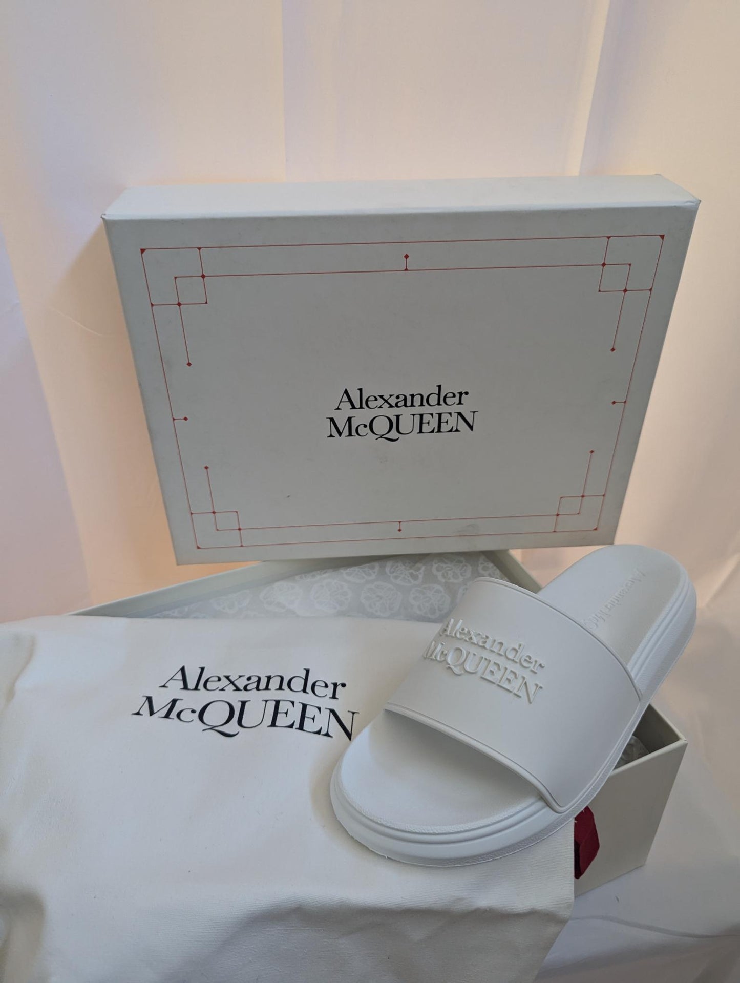 Alexander McQueen White Slides
