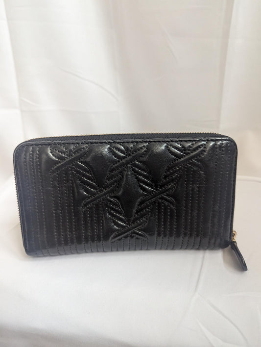 Bally Black Zippy Long Wallet