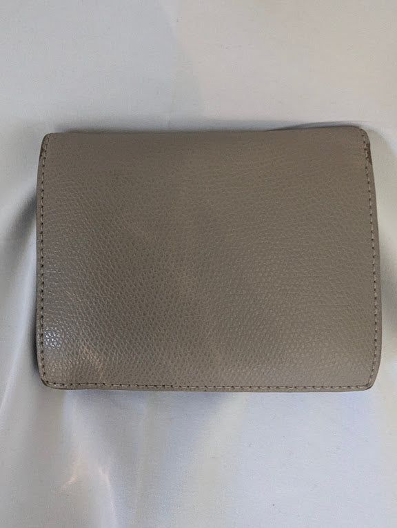 Fendi Neutral Leather F Bifold Wallet